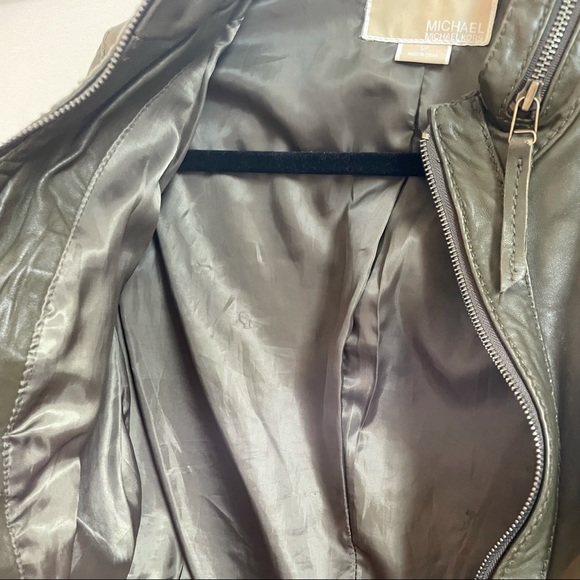 MICHAEL Michael Kors Faux Leather Bomber Jacket - Picture 9 of 10